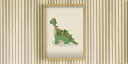 Kinderkamer poster met dino