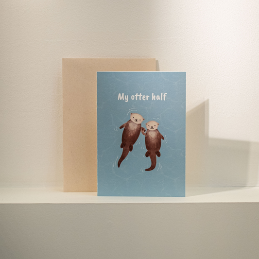 Wenskaart - Liefde 'My otter half'