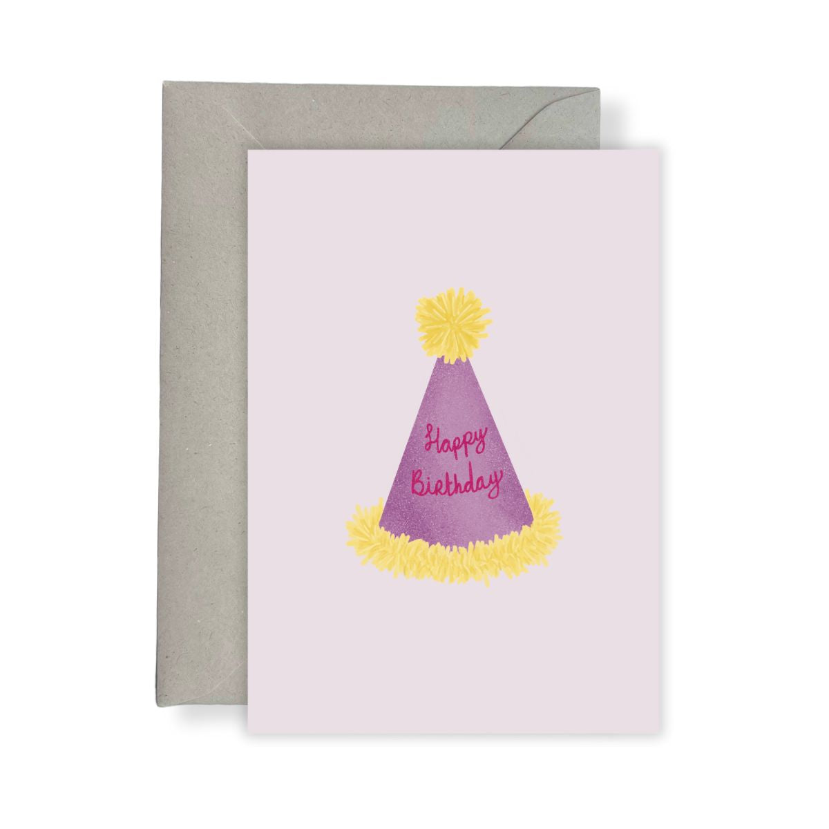 Wenskaart - Fijne verjaardag 'Happy Birthday' feesthoedje