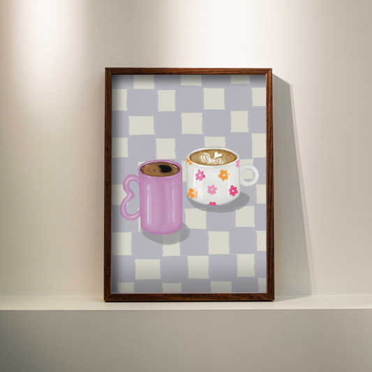 Poster - Vrolijke koffietjes