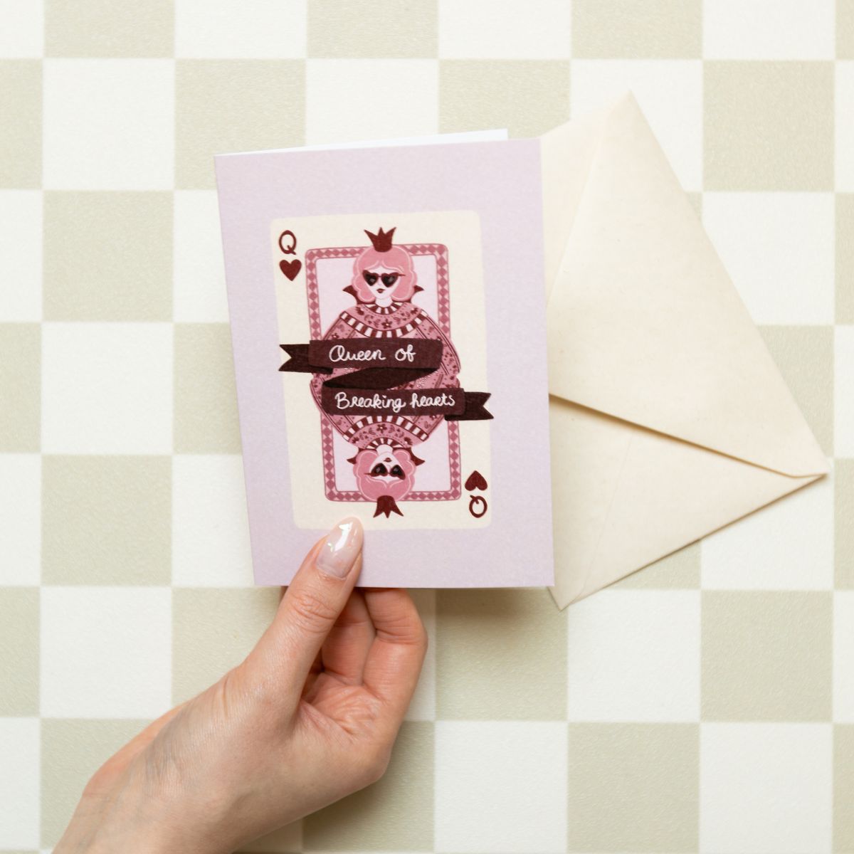 Wenskaart - Valentijnskaart 'Queen of Breaking Hearts'