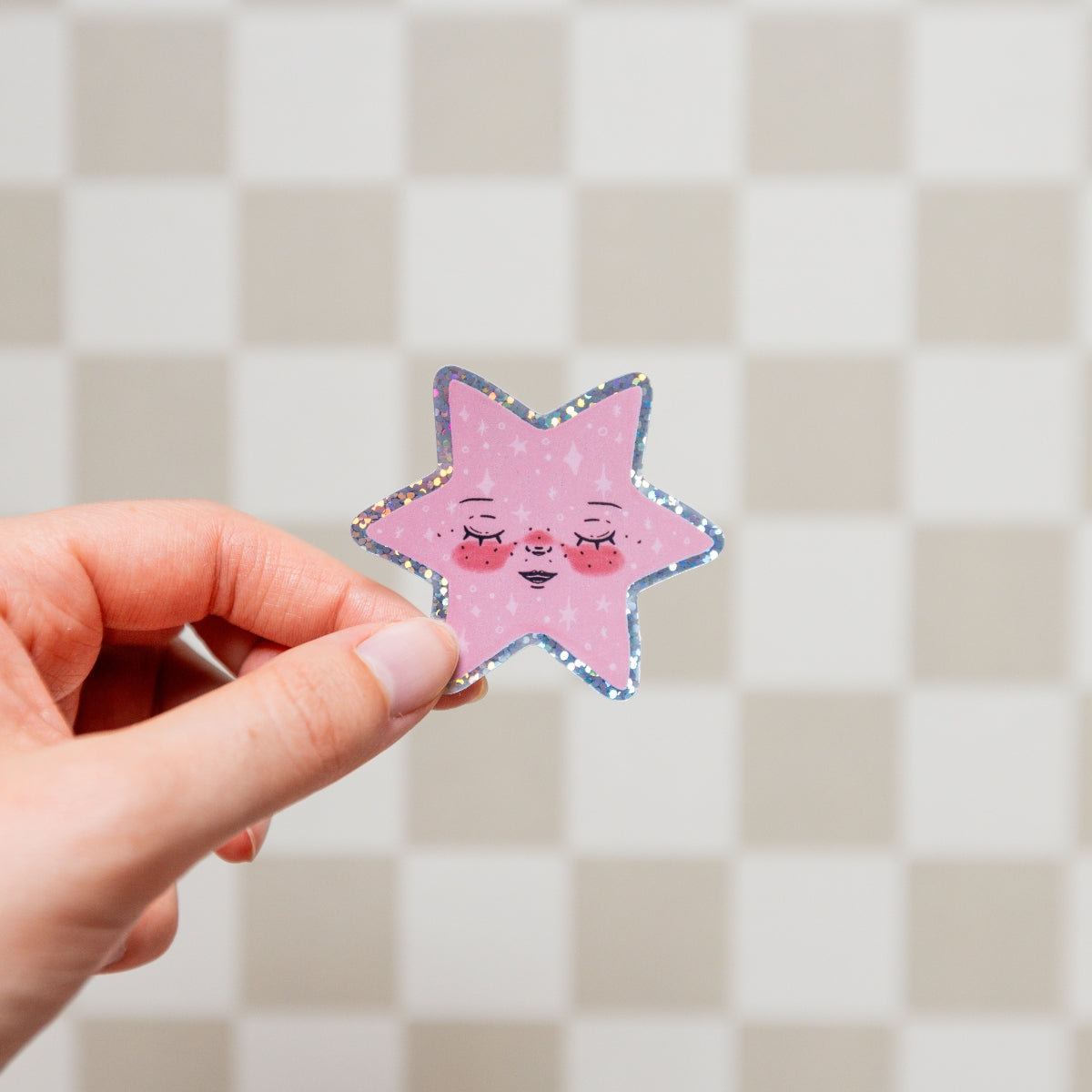 Losse sticker - Roze ster