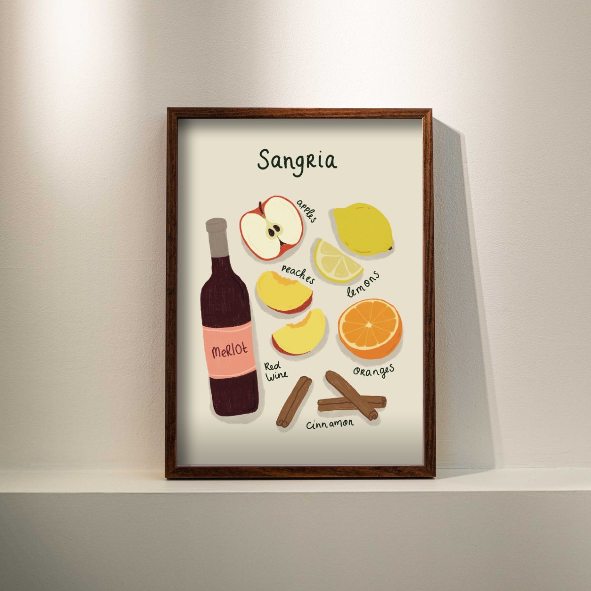 Poster - Sangria ingrediënten