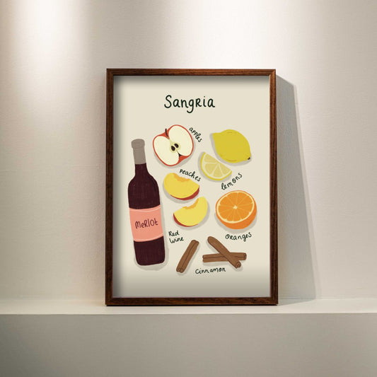 Poster - Sangria ingrediënten
