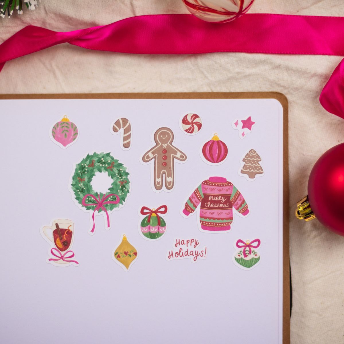 Stickervel - Kerst (Christmas Stickersheet 001)