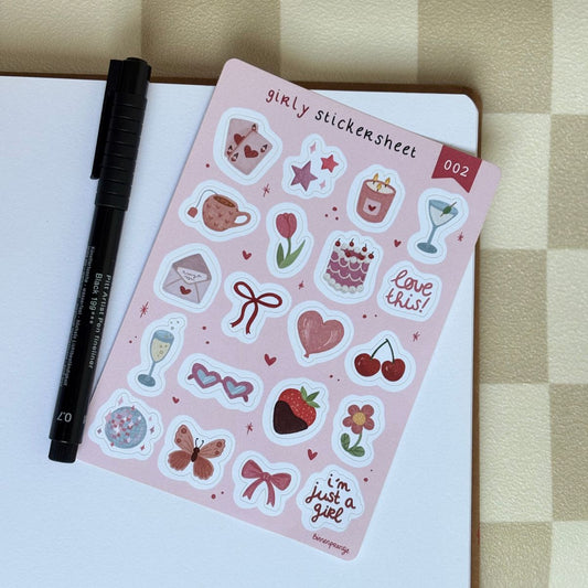 Stickervel - Girly Stickersheet (002)