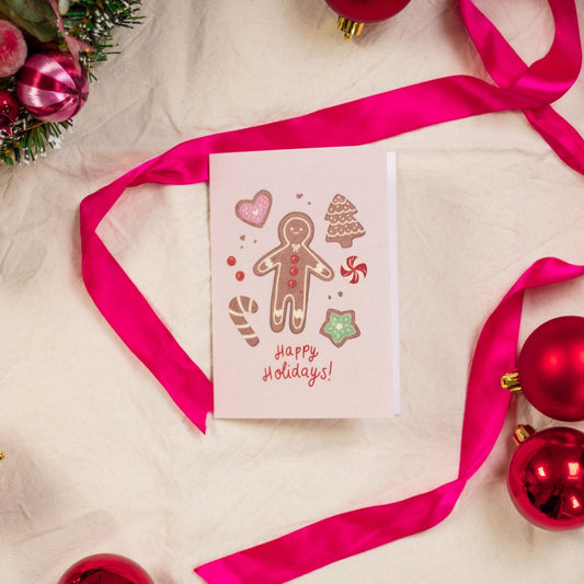 Kerstkaart - Kerstkoekjes Gingerbread man