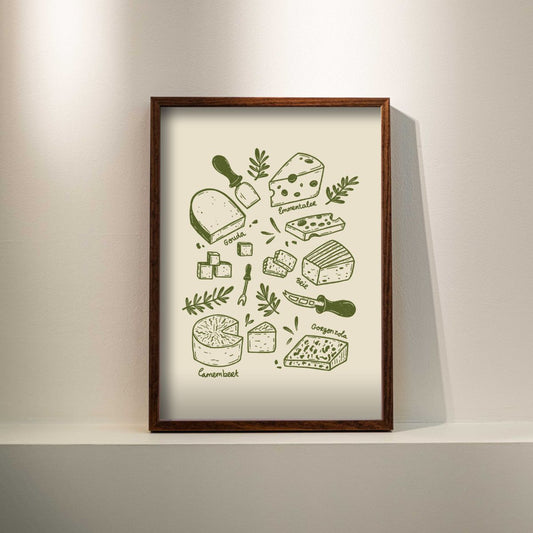 Poster - Kaas soorten - Groen