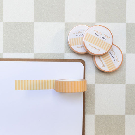 Washi tape - Gele strepen