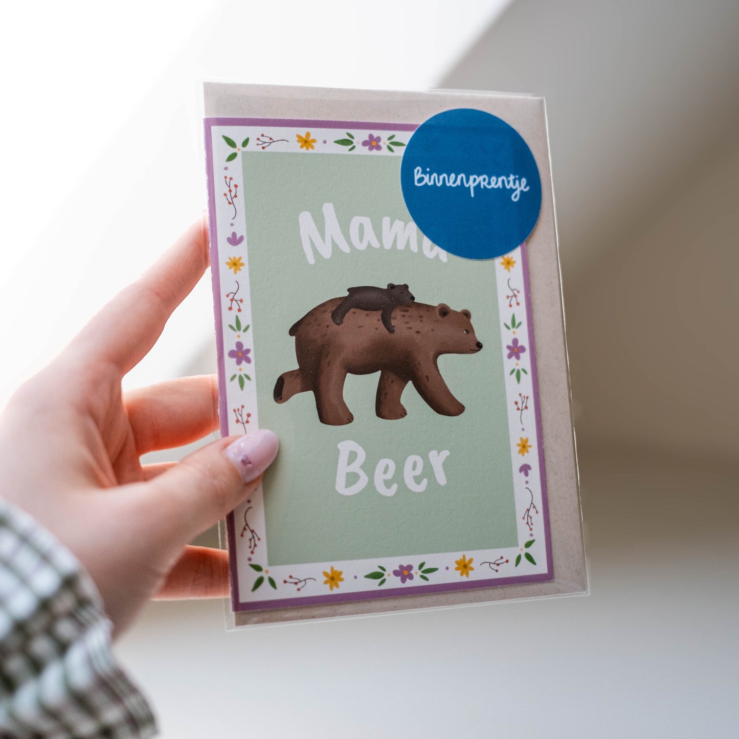 Wenskaart - Moederdag 'Mama beer'