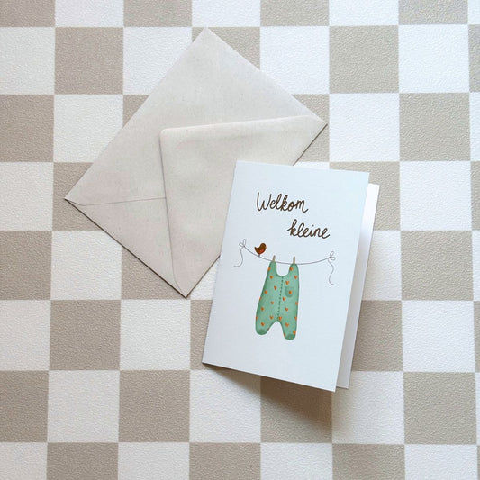 Wenskaart - Geboortekaart 'Welkom kleine'