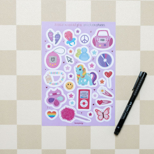 Stickervel - 2000s nostalgia stickersheet