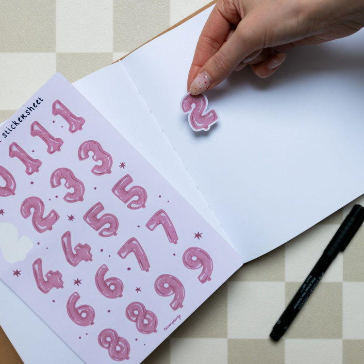 Alfabet- & cijferstickervellen