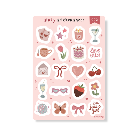 Stickervel - Girly Stickersheet (002)