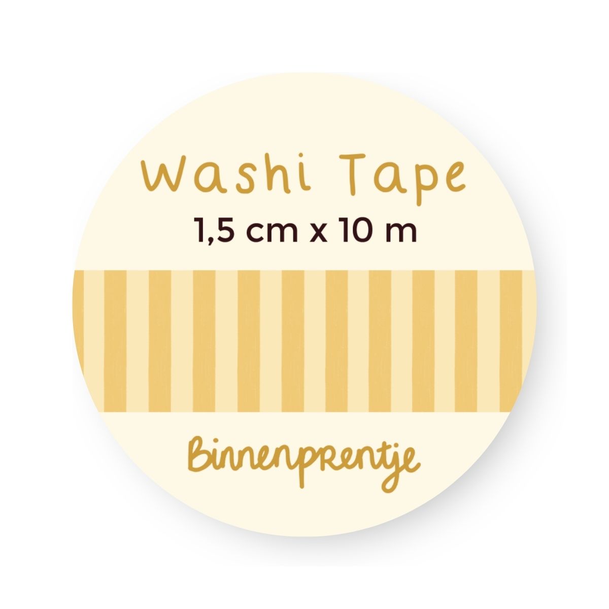 Washi tape - Gele strepen