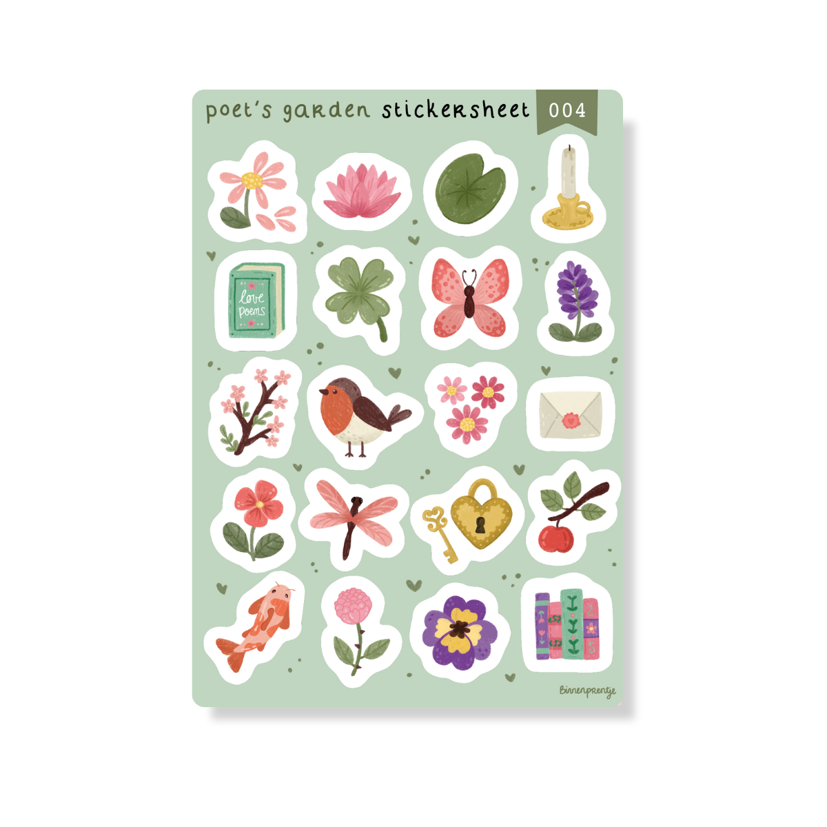 Stickervel - Poet's Garden Stickersheet (004)