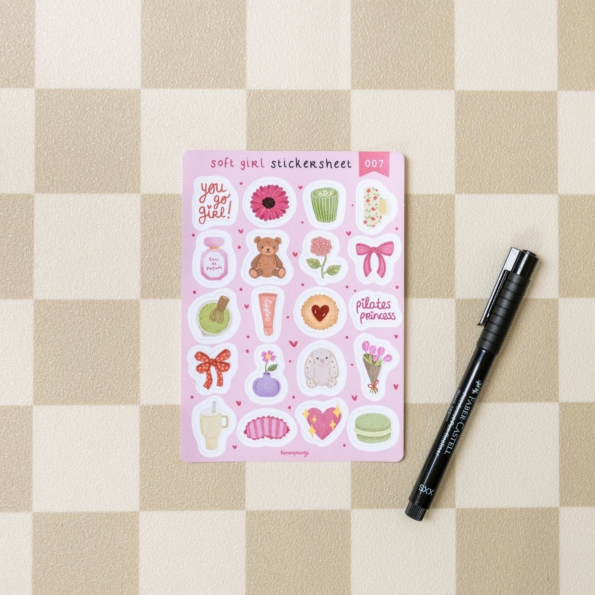 Stickervel - Soft Girl Stickersheet (007)