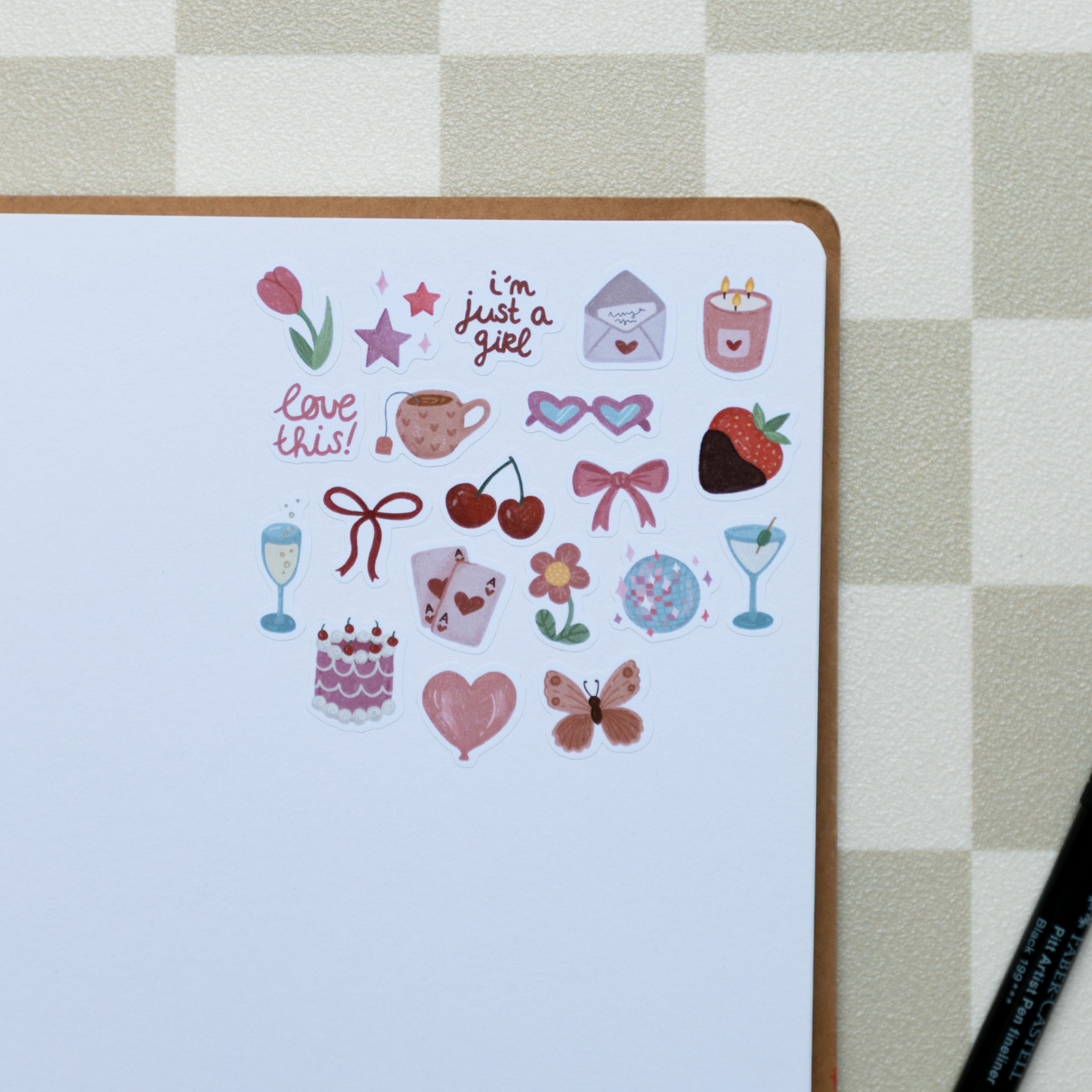 Stickervel - Girly Stickersheet (002)