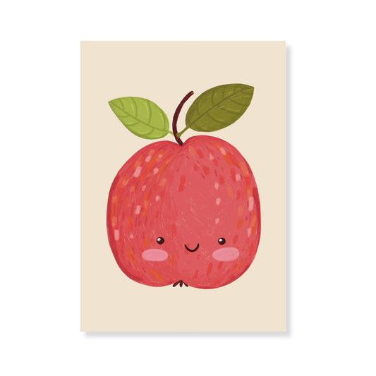 Kinderposter - Vrolijke appel