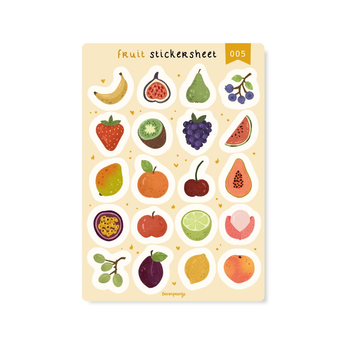 Stickervel - Fruit Stickersheet (005)