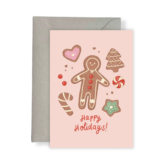 Kerstkaart - Kerstkoekjes Gingerbread man