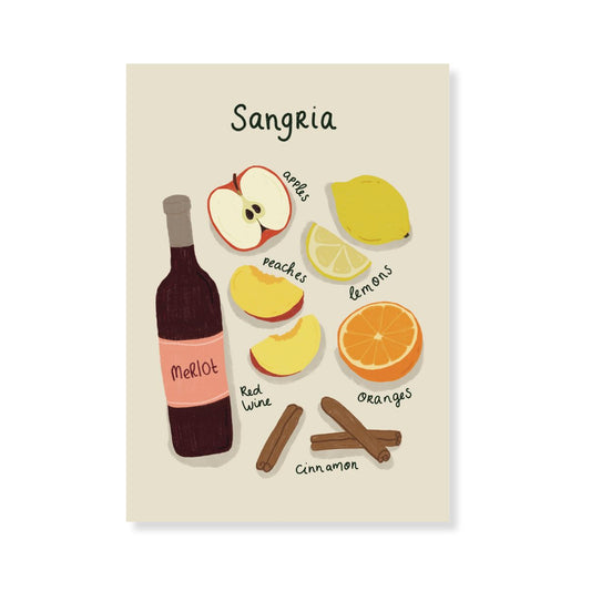 Poster - Sangria ingrediënten