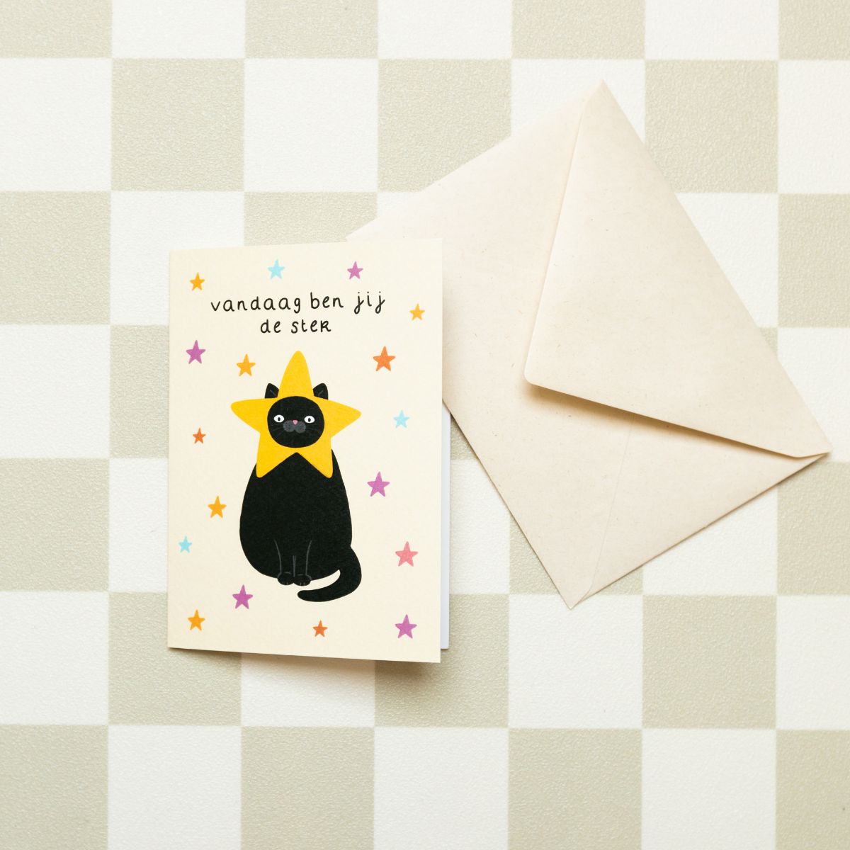 Wenskaart - Verjaardagskaart 'Vandaag ben jij de ster'