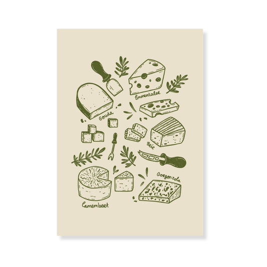 Poster - Kaas soorten - Groen