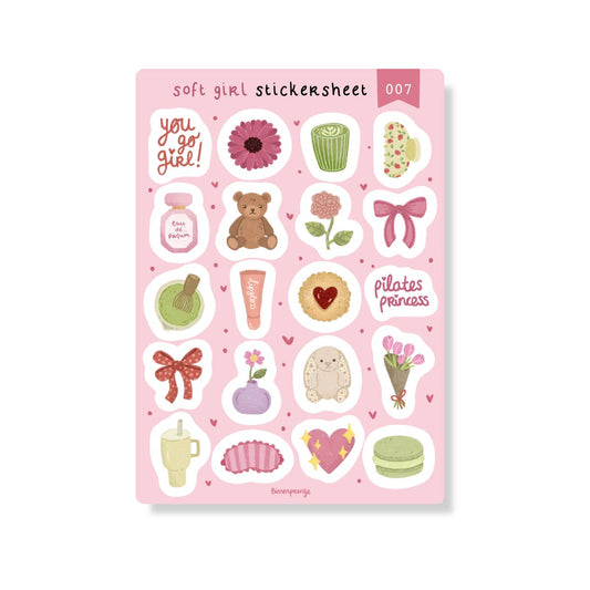 Stickervel - Soft Girl Stickersheet (007)