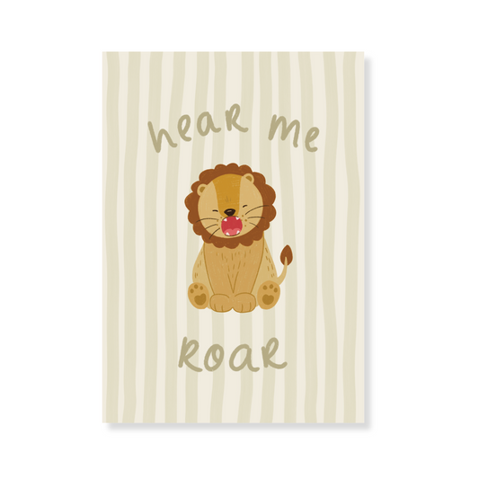 Poster - Leeuw 'Hear me roar'