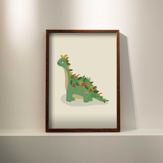 Poster - Plantosaurus - Dinosaurus kinderkamer poster