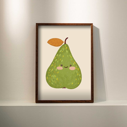 Kinderposter - Vrolijke peer
