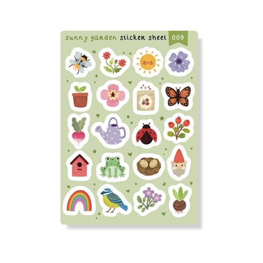 Stickervel - Sunny Garden Sticker sheet (009)