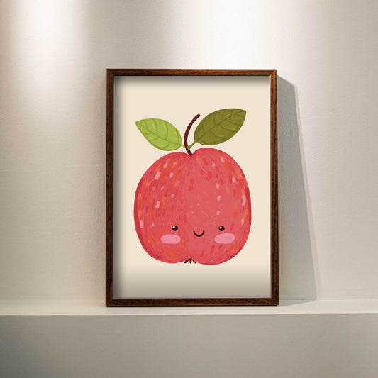 Kinderposter - Vrolijke appel