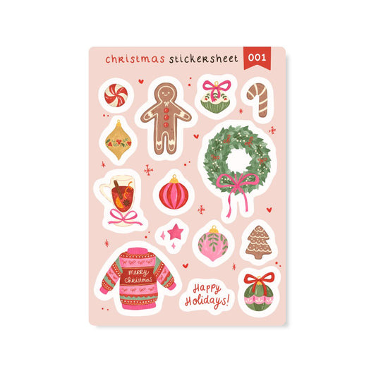 Stickervel - Kerst (Christmas Stickersheet 001)
