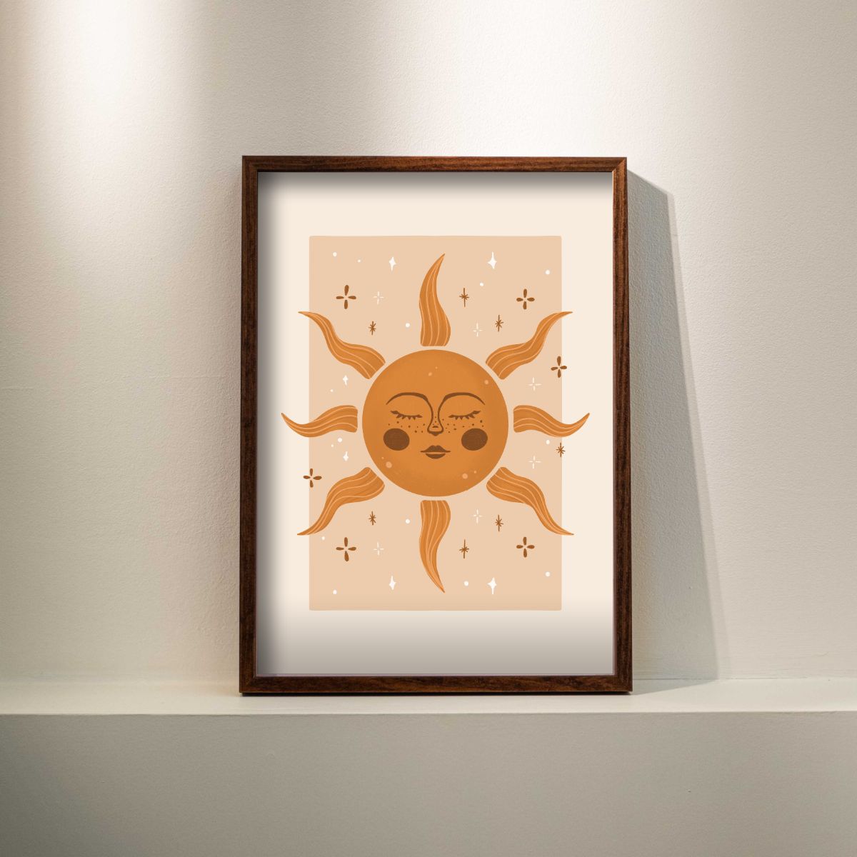 Poster - Zon met gezicht