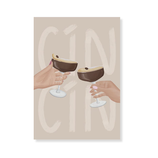 Poster - Proostende Espresso Martini's