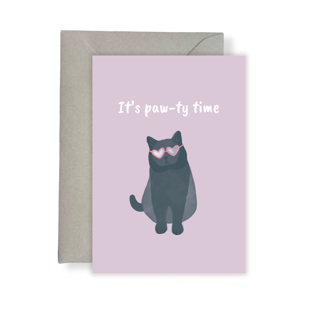 Wenskaart - Fijne verjaardag 'It's paw-ty time'