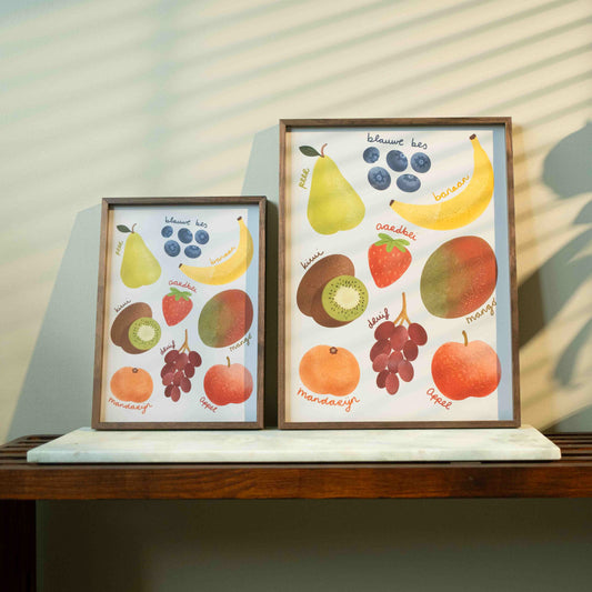 Poster - Educatieve kinderposter: Fruit