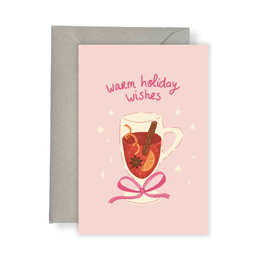 Kerstkaart - Glühwein 'Warm Holiday Wishes'