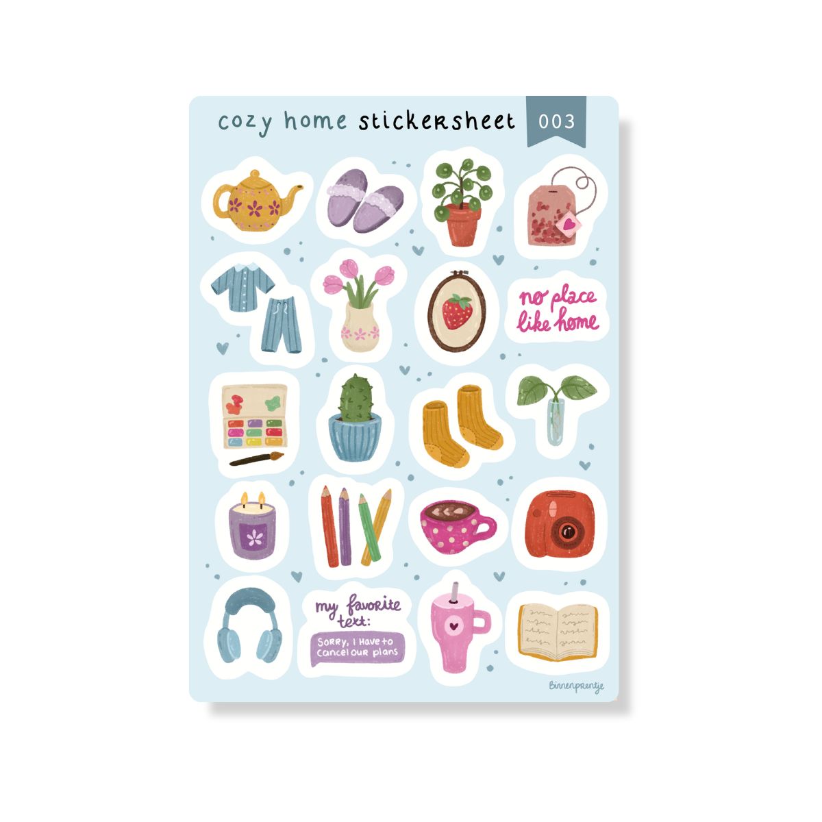 Stickervel - Cozy Home Stickersheet (003)