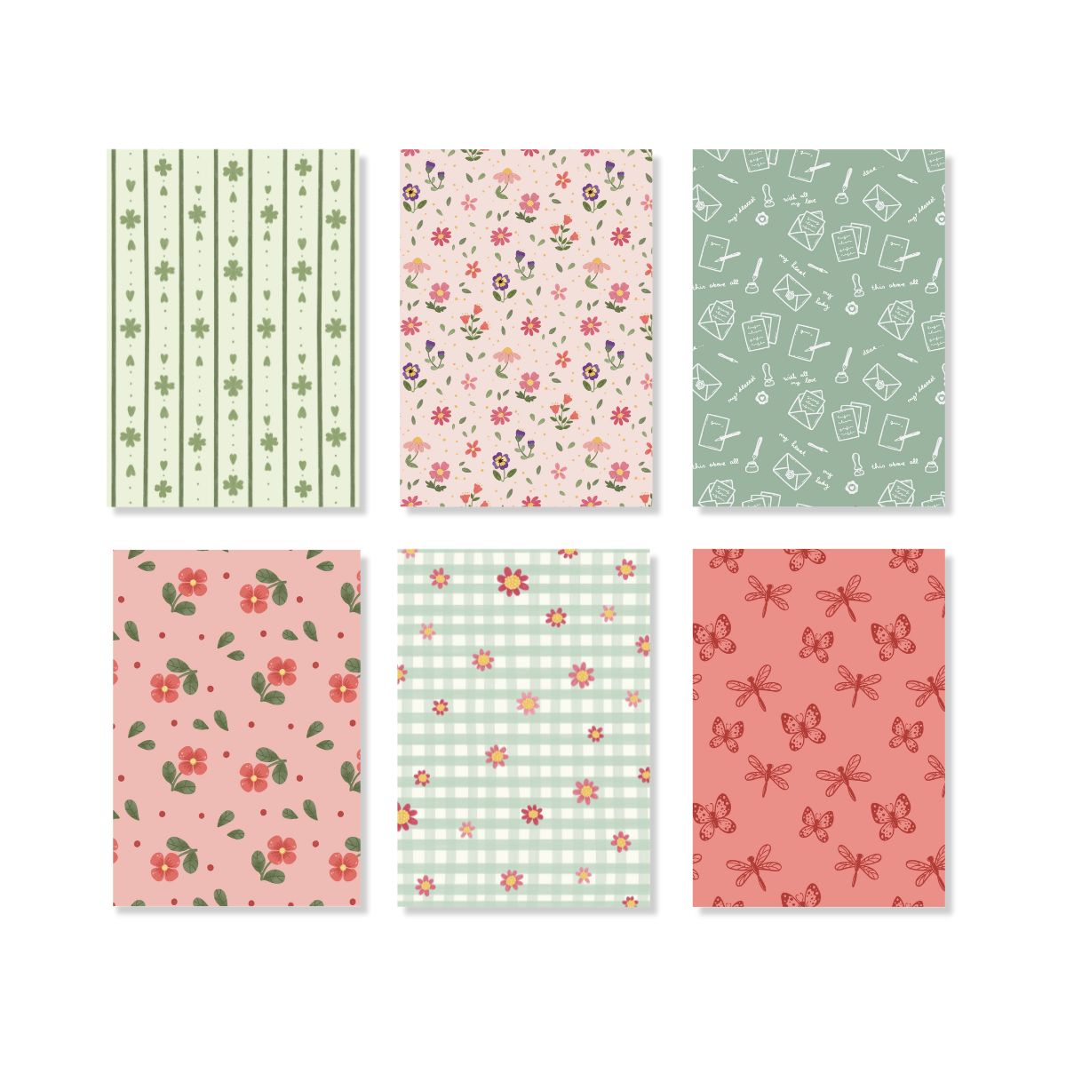 Journal papierbundel - Designpapier 'Poet's garden'