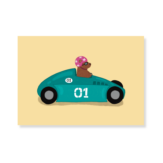 Poster - Beer in race auto