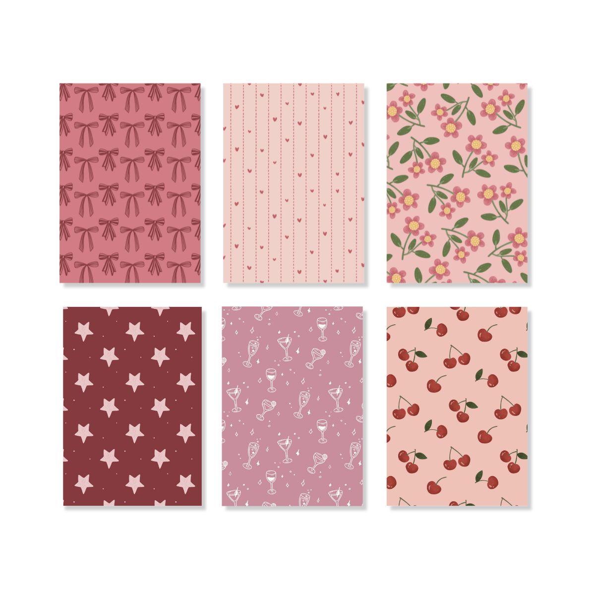 Journal papierbundel - Designpapier 'Girly'